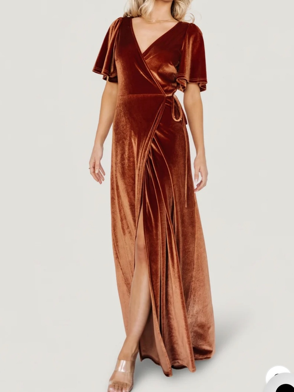 Baltic Born Meghan Velvet Wrap Maxi Dress